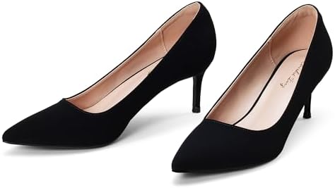Elisabet Tang |4 Inch Kitten Heel Pumps Sexy Pointed Toe Women's Dress Shoes for Date Prom Party Wedding