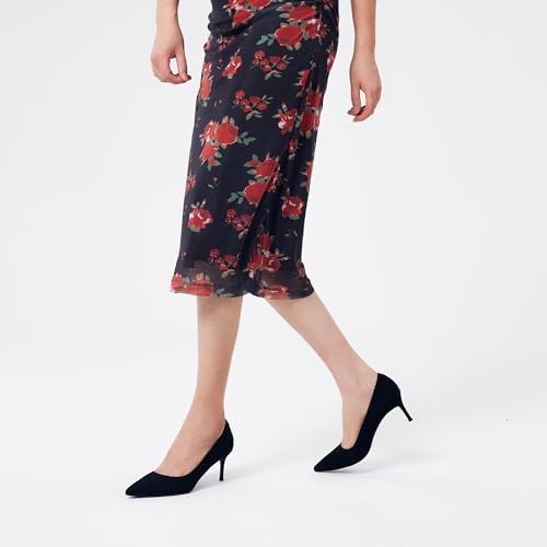 Elisabet Tang |4 Inch Kitten Heel Pumps Sexy Pointed Toe Women's Dress Shoes for Date Prom Party Wedding